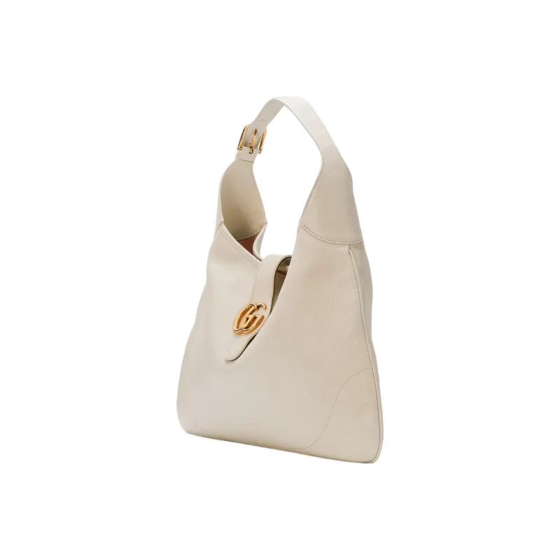 GUCCI Aphrodite Leather Handbag Shoulder Bag Large Size Women's White-3