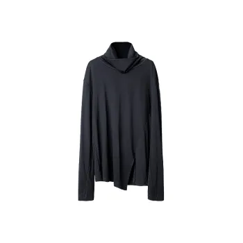 HUANXIANGZHE Long Sleeved T Shirt Unisex Black