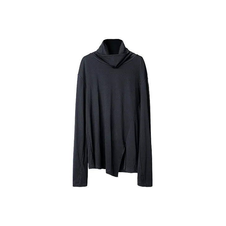 HUANXIANGZHE Long Sleeved T Shirt Unisex Black-0