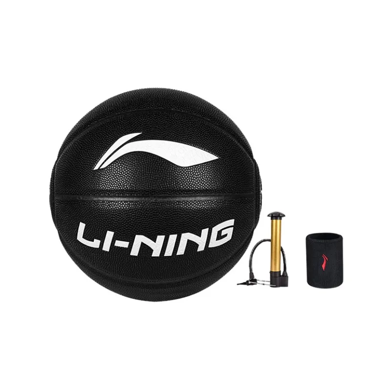LiNing Badfive PU Basketball Black Size 7 Ball Training Competition Unisex-27