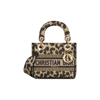 DIOR Lady D-Lite Embroidery Daisie Bag Shoulder Bag Crossbody Bag Handbag Mini Women's Multicolor/Beige