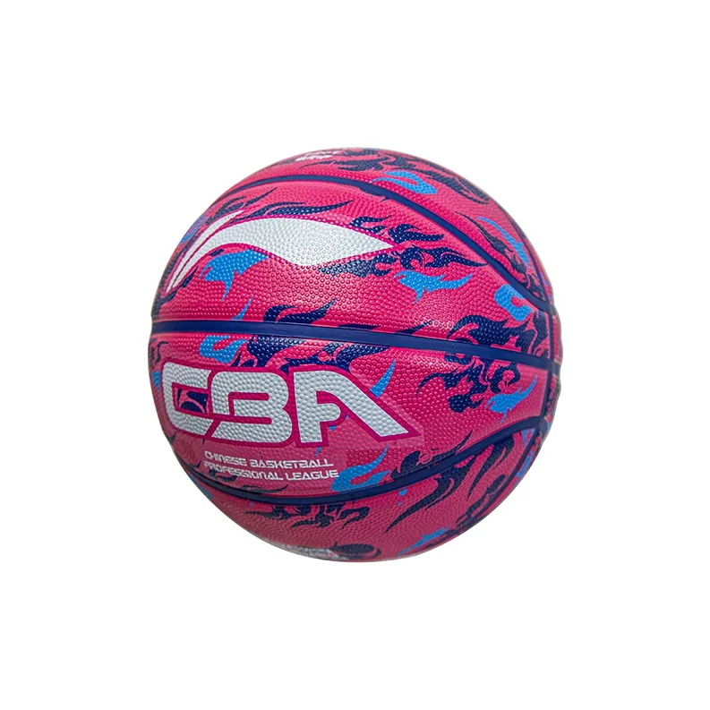 LiNing Rubber Basketball Rose Red Size 7 Ball Training Unisex-1