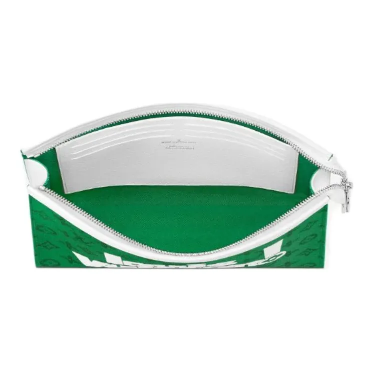 LOUIS VUITTON Pochette Voyage Mm Green Vintage-3