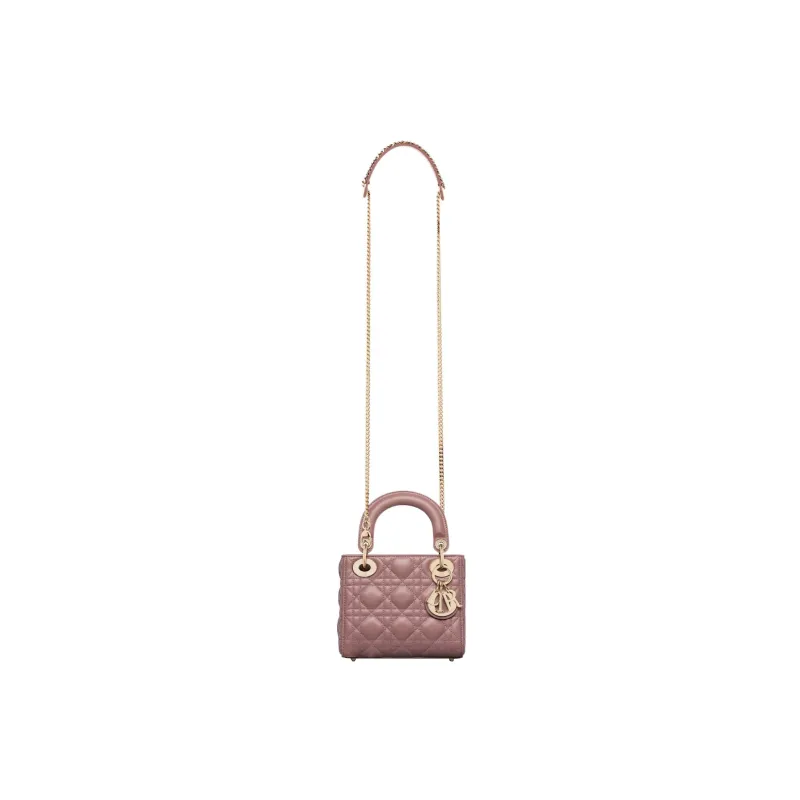 DIOR Lady Dior Sheepskin Daisie Bag Shoulder Bag Crossbody Bag Handbag Mini Women's Pink Peony-3