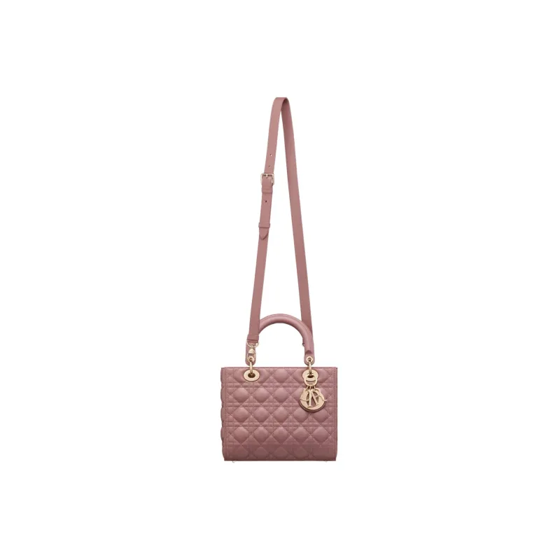 DIOR Lady Dior Sheepskin Daisie Bag Shoulder Bag Crossbody Bag Handbag Medium Size Women's Pink Peony-3