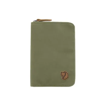 Fjallraven Cotton With Cow Leather Detail Passport Holder Wallet Unisex Green