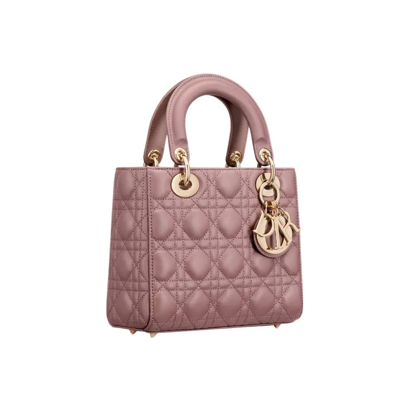 DIOR Lady Dior Sheepskin Daisie Bag Shoulder Bag Crossbody Bag Handbag Small Size Women's Pink Peony-1
