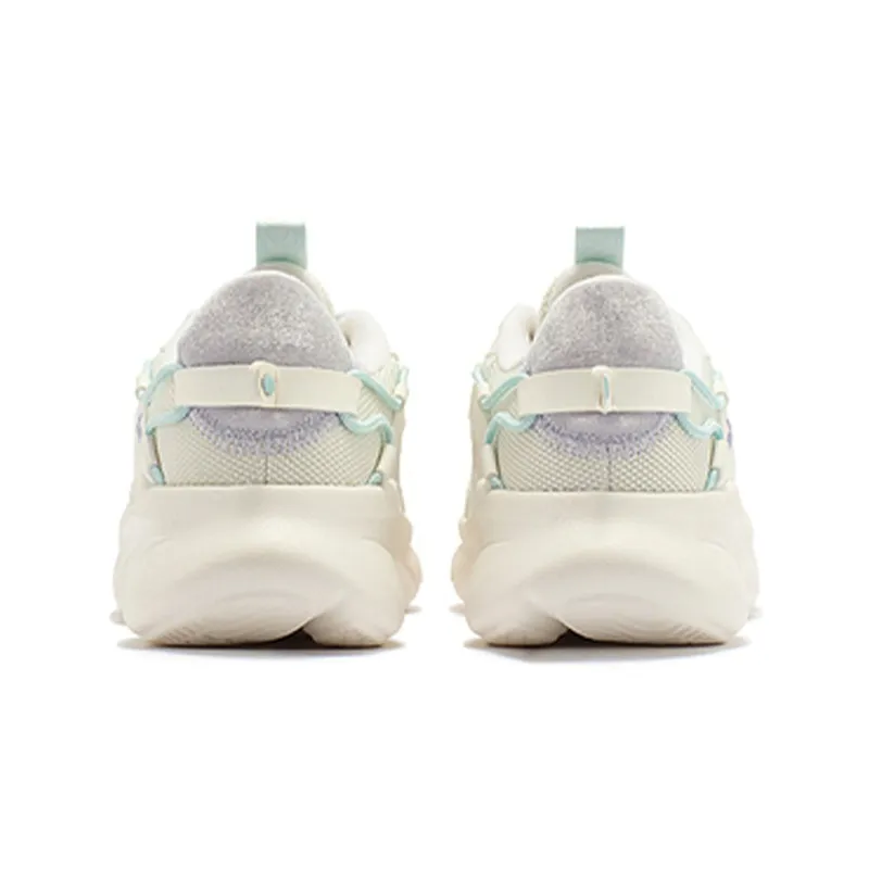 361° Cushioning Lightweight Low-Top Running Shoes Women's White Purple-2