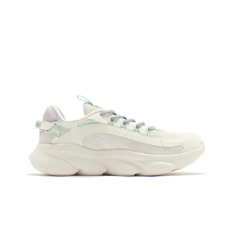 361° Cushioning Lightweight Low-Top Running Shoes Women's White Purple-1