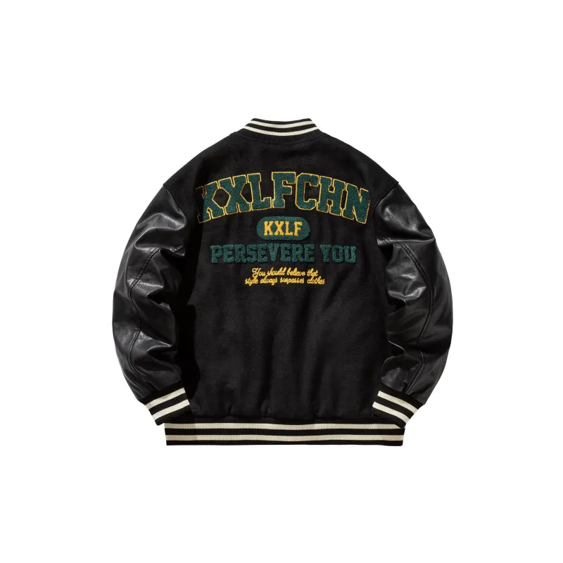 KXLFCHN Baseball Jacket Spring And Autumn Unisex-1