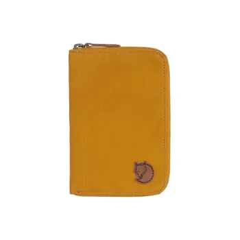Fjallraven Cotton With Cow Leather Detail Passport Holder Wallet Unisex Oak-Colored