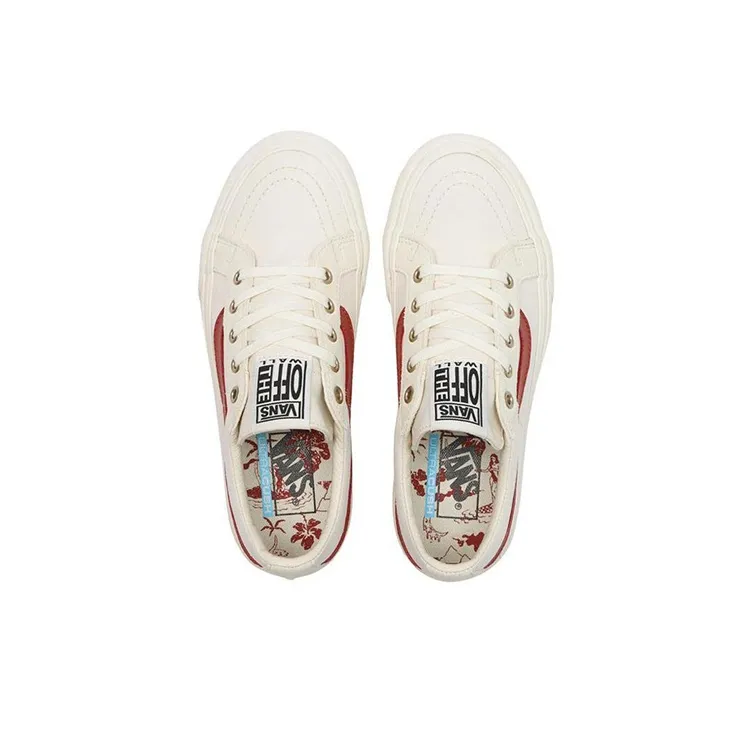 Vans SK8 Low 'White Red'-2