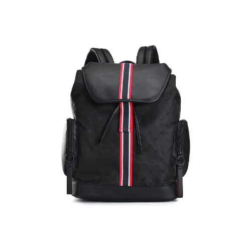 FILA Patchwork Fabric Backpack Regular Men's Black
