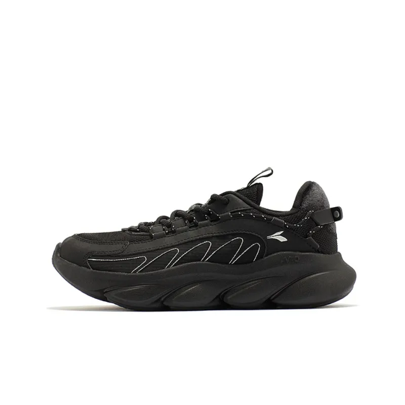 361° Cushioned Anti Slip And Wear Resistant Lightweight Low Top Running Shoes Women's Obsidian Black-0