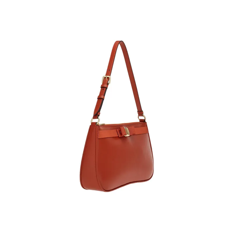 FERRAGAMO Vara Calfskin Shoulder Bag Handbag Shoulder Bag Women's Brown-1