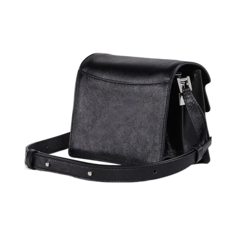 MARNI Trunk Calfskin Crossbody Bag Shoulder Bag Men's Black-2