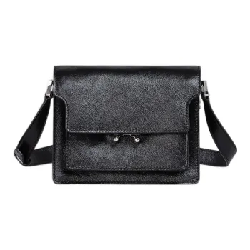 MARNI Trunk Calfskin Crossbody Bag Shoulder Bag Men's Black