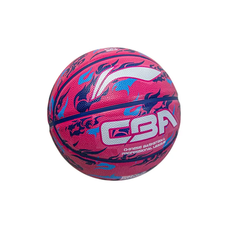 LiNing Rubber Basketball Rose Red Size 7 Ball Training Unisex-2