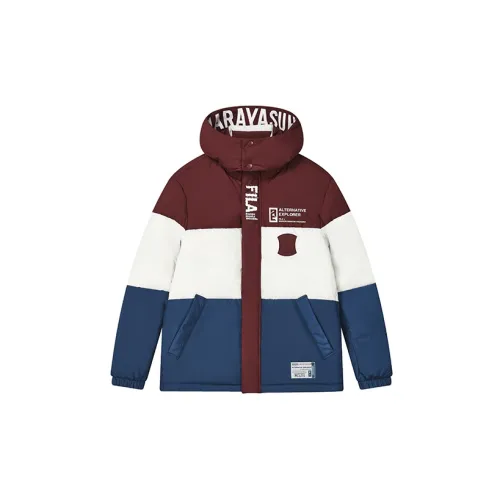 Mihara Yasuhiro X FILA Down Jackets Men Sira Burgundy