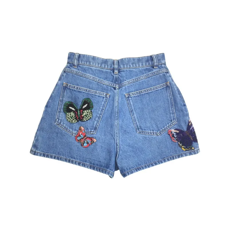 Valentino Denim Shorts Women's Blue-1