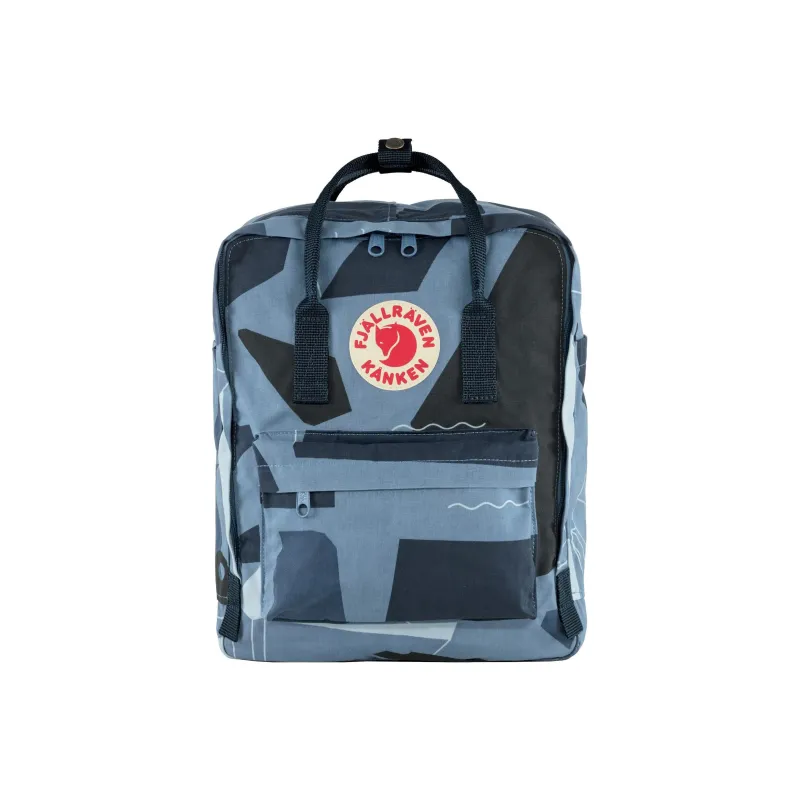 Fjallraven Kanken Computer Backpack Double Shoulder Outdoor Bag Polyester 16L Deep Sea Blue Unisex-0