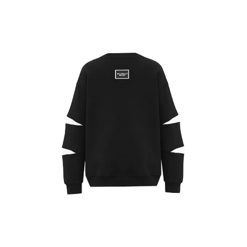 MacyMccoy Crew Neck Loose Fit Sweatshirt Women's Black-1