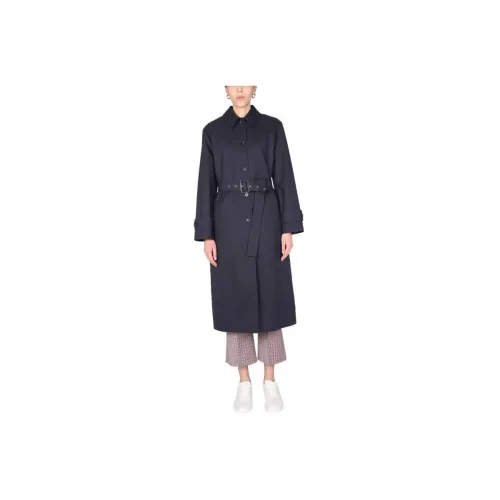 Paul Smith Trench Coats Women's Dark Blue