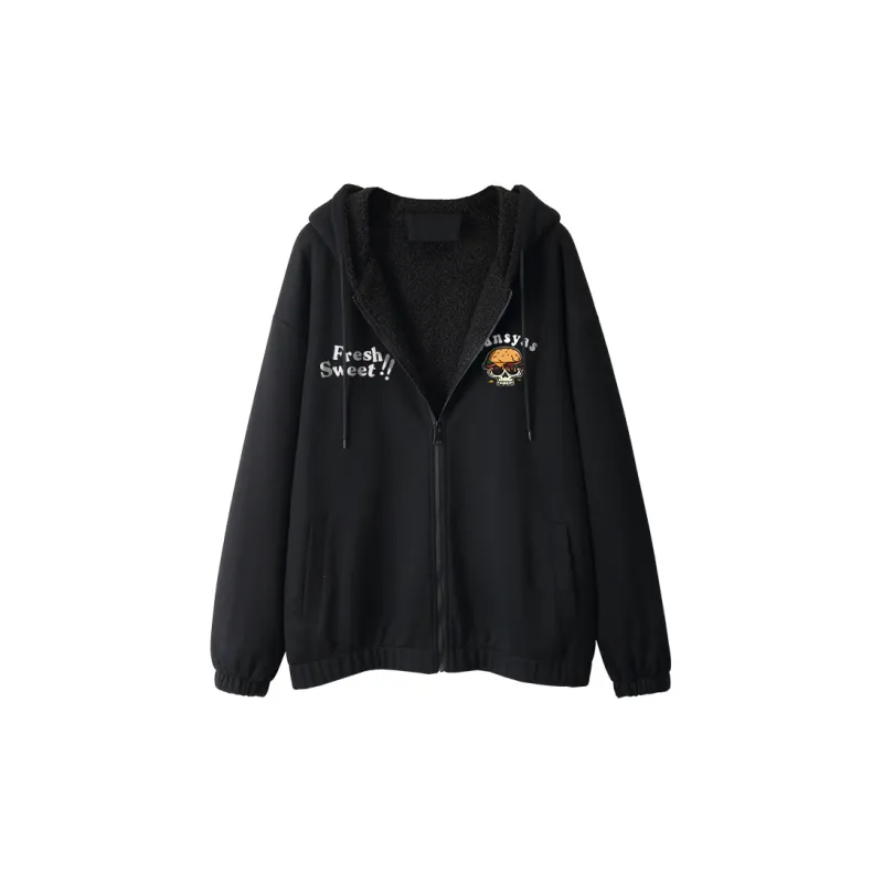 SANSYAS Loose Fit Jacket Unisex Black-1