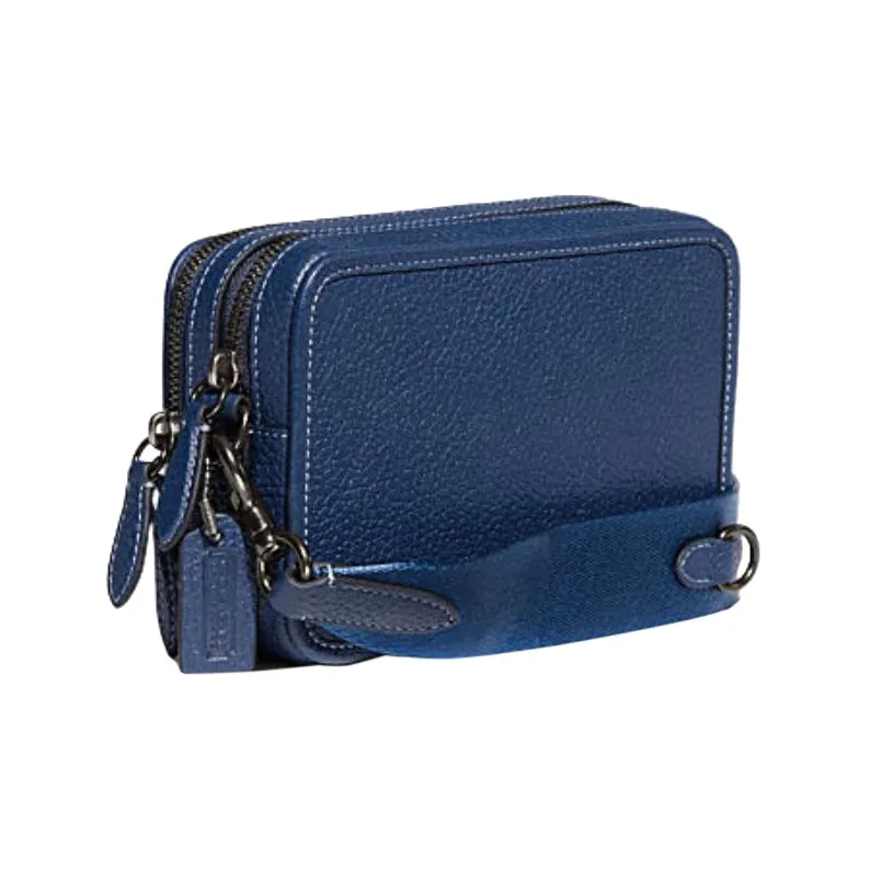 COACH Charter Cow Leather Combo Bag, Shoulder Bag, Crossbody Bag Trumpets Men's Dark Blue-2