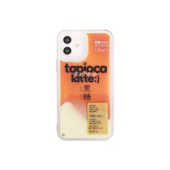Shell Space TPU Material Milk Tea With Flowing Sand Phone Cases Available For IPhone