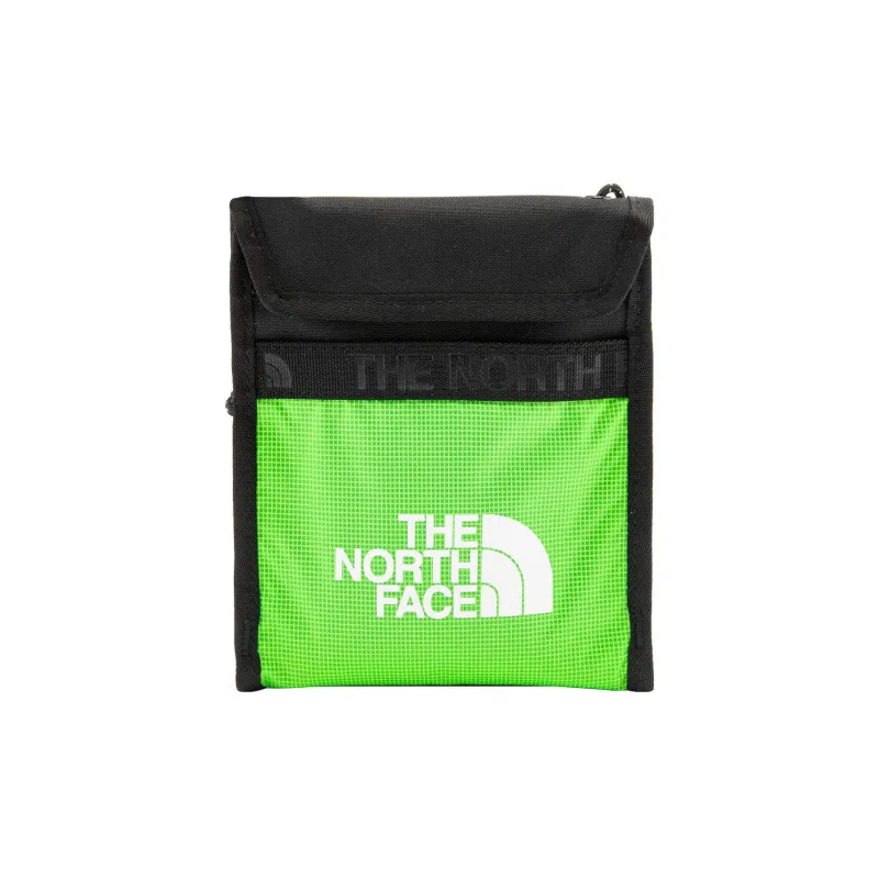 THE NORTH FACE Polyester Small Square Bag Shoulder Bag, Crossbody Bag Regular Unisex Green/Black-0