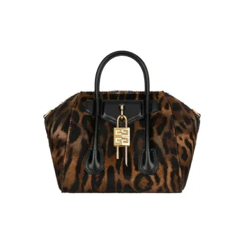 GIVENCHY Antigona Calfskin Shoulder Bag Crossbody Bag Handbag Mini Women's Leopard