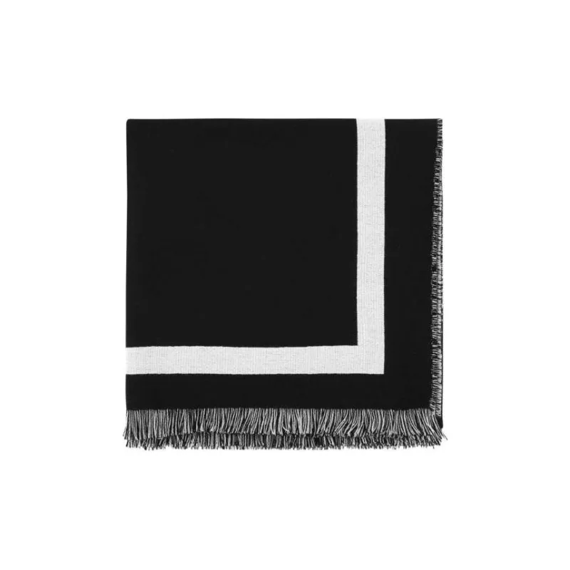 Alexander McQueen Graffiti Logo Fringed Edge Scarf-2