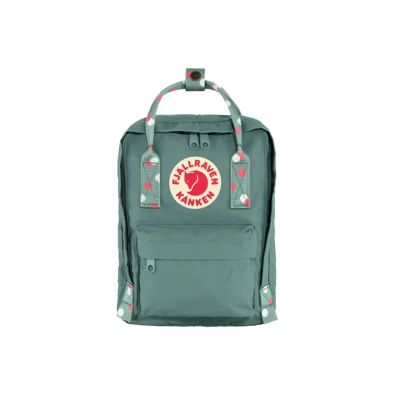 Fjallraven Kanken Vinylon Backpack Mini Unisex Frost Green/Multicolor Base Pattern-0