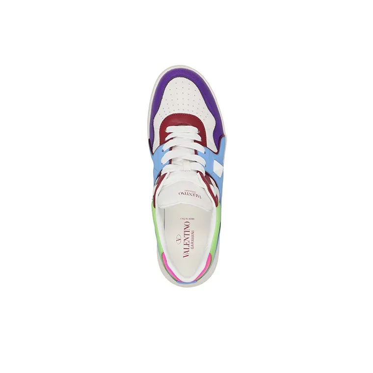 Valentino Stylish Skateboarding Shoes Blue Purple-3