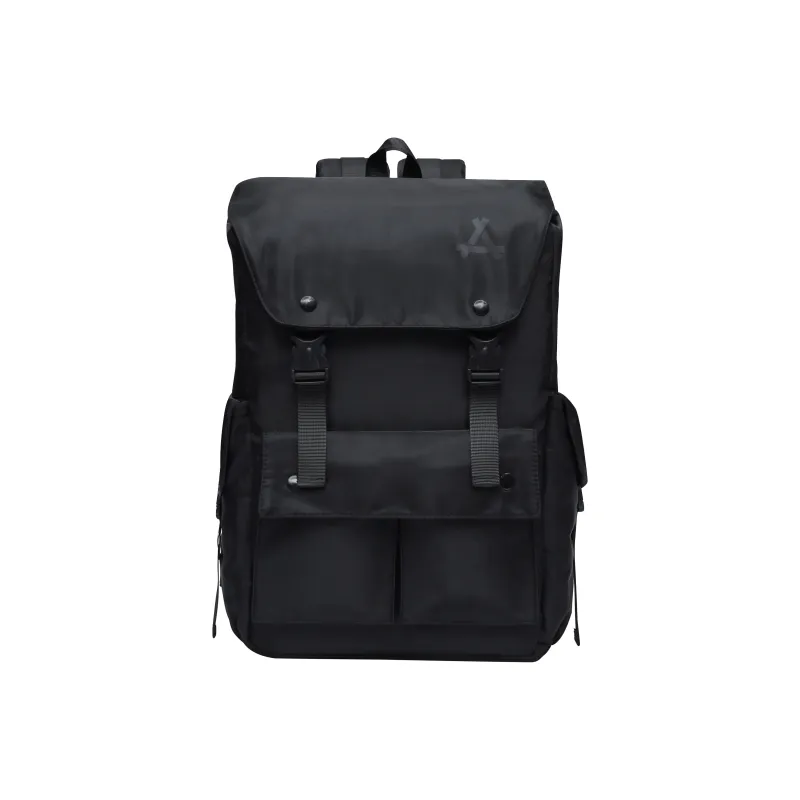 KONADCT Oxford Backpack Large Size Unisex Black Gray-0