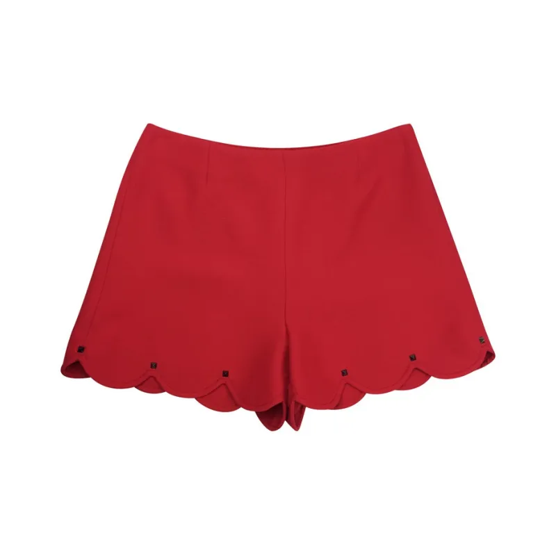 Valentino Casual Shorts Women's Red-1