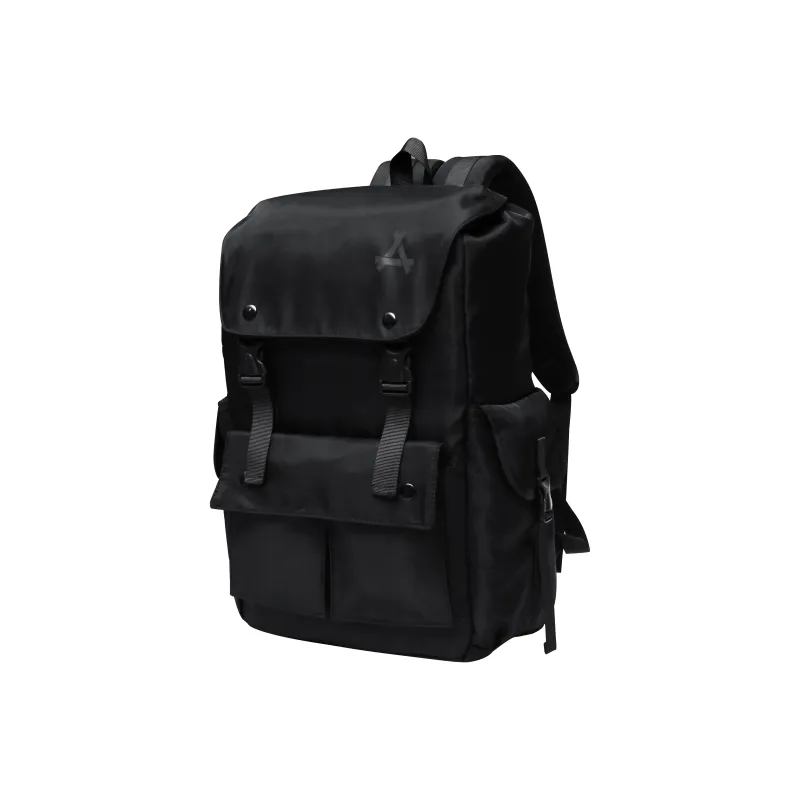 KONADCT Oxford Backpack Large Size Unisex Black Gray-1