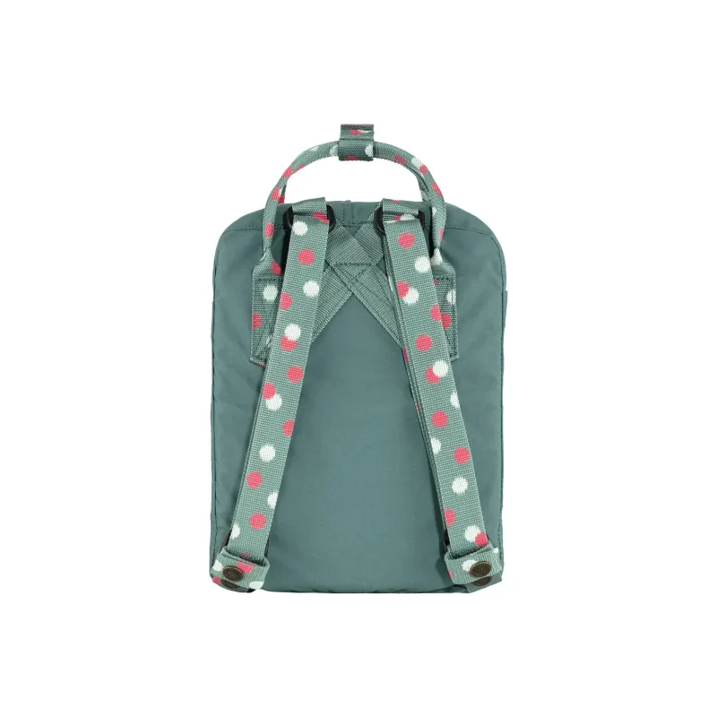 Fjallraven Kanken Vinylon Backpack Mini Unisex Frost Green/Multicolor Base Pattern-4