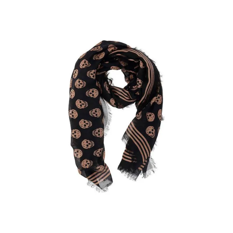 Alexander McQueen Biker Skull print Scarf-1