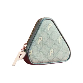 GUCCI PALACE Collaboration Canvas Coin Purse Women's Light Blue