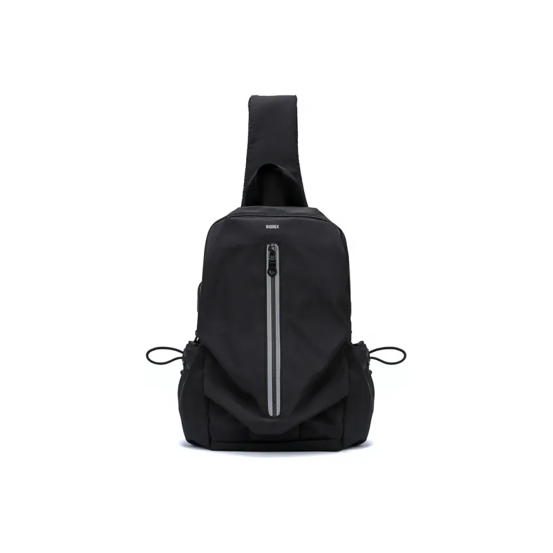 RIOREX Fabric Cell Phone Pouch Sling Bag Crossbody Bag Shoulder Bag Regular Unisex Black-0