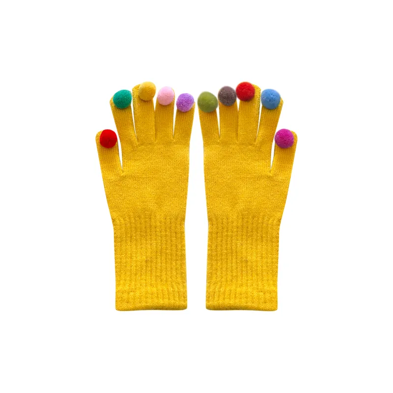 CMFY Cotton Polyester Blend Knit Gloves Women's-14