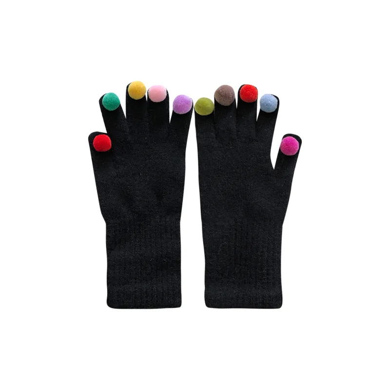 CMFY Cotton Polyester Blend Knit Gloves Women's-12