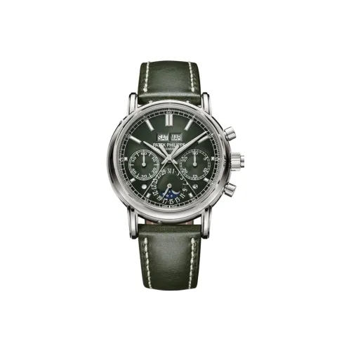 PATEK PHILIPPE Super Complex Function Chronograph Series Manual Mechanical Movement Men's Watch 40mm Green Dial