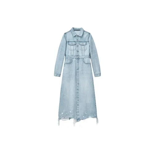 Alexander Wang Trench Coats Women's Denim Blue