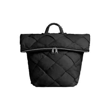 Bottega Veneta CASSETTE Fabric Backpack Men's Black