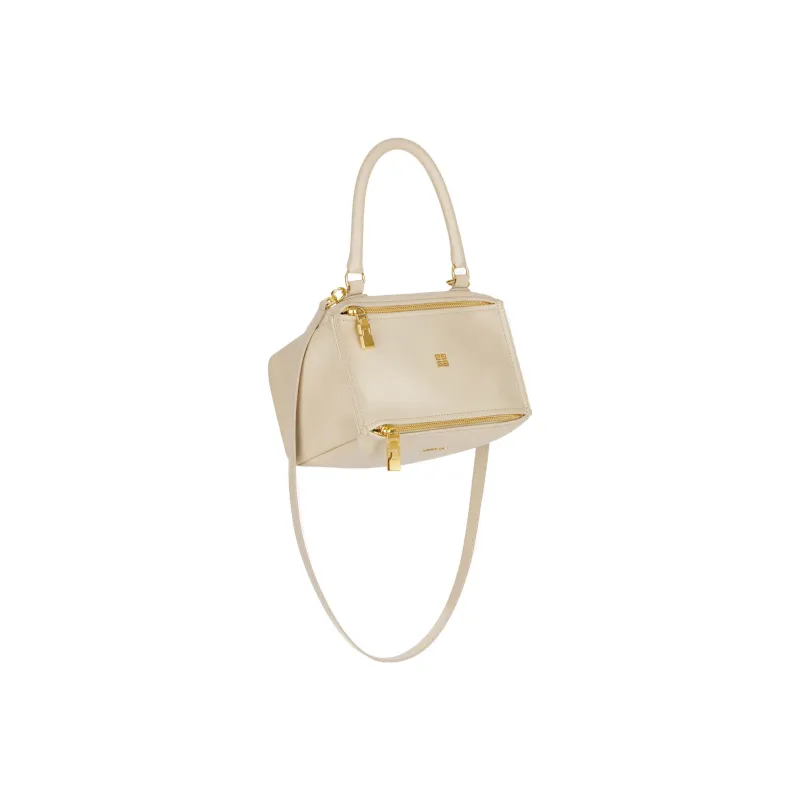GIVENCHY Pandora Grained Calfskin One Shoulder Handbag Crossbody Bag Small Size Women's Beige-2