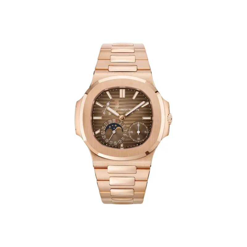 PATEK PHILIPPE Sporty Elegant NAUTILUS Series Nautilus Automatic Mechanical Movement Men's Watch 40mm Coffee Watch Dial-0