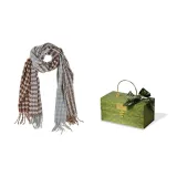 Hand-held gift box Brown scarf